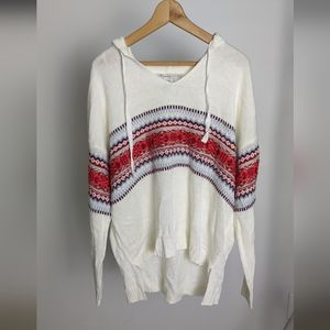 NWT American Rag Fair Isle hooded sweater XXL